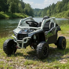 Детский электромобиль багги JS 330 EBLR-11 (24V) серый, Kawasaki, 4 мотора